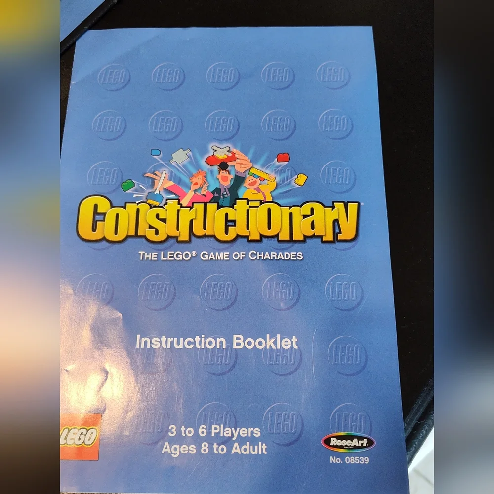 LEGO Constructionary Charades Game - Blue and Yellow - Vintage - 2003